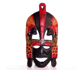 Afrikaans MASAI masker uit KENIA traditioneel | hout | 23 cm | #8
