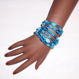 KRALEN SNOER ketting / armband blauw | Ibiza - Beach style