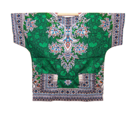 African dashiki shirt EMERALD | etnische print | unisex