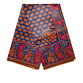 171 Afrikaanse stof | African Wax Paisley Print - Polycotton / yard