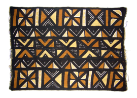 Bogolan mud cloth uit Mali - Afrikaanse modderdoek Bambara - 4 color 110x160 cm (#2)