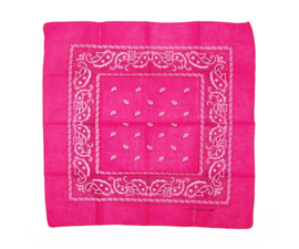 PAISLEY BANDANA pink 55x55 cm hoofddoek /zakdoek hippie style