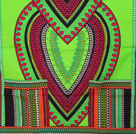 Afrikaans dashiki shirt HEART LIME GROEN | african print | unisex