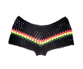 Gehaakte short RASTA | jamaican style heupbroekje | maat XS-34