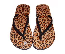 Flip flops LEOPARD print | exotische slippers | maat 37 en 38