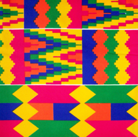 339 Afrikaanse stof | Kente Ghana - African Wax Print - Polycotton | prijs / yard
