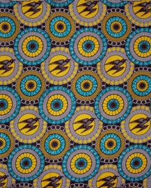 143 Afrikaanse stof | African Ankara Wax Print 100% cotton  | prijs / yard