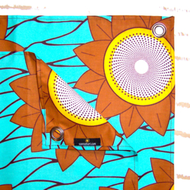 Afrikaanse PLACEMATS Sunflower | set van 2 | african wax print  | 32,5 x 45 cm | 100% katoen Ankara stof