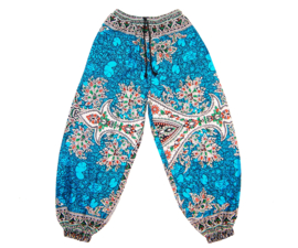 Dashiki harem broek AQUA | dames Aladdin pants | maat M/L