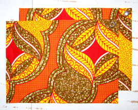 Afrikaanse PLACEMATS Azalee | set van 2 | african wax print  | 32,5 x 45 cm | 100% katoen Ankara stof