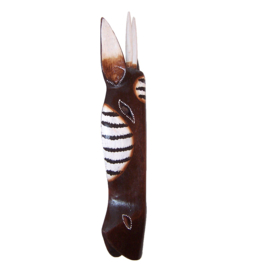 53 cm Houten ANTILOPE masker OKAFO - Afrikaans dierenmasker