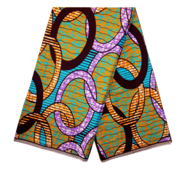 434 Afrikaanse stof | African Wax Print - Ankara fabric - soft cotton | per yard
