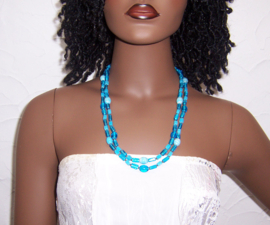 KRALEN SNOER ketting / armband blauw | Ibiza - Beach style