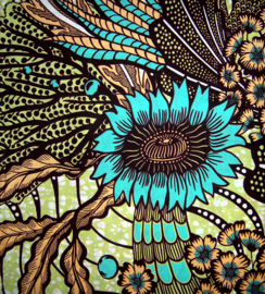 436 Afrikaanse stof | African Wax Print - premium soft cotton | per yard