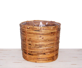 Rotan bloempot / plantenpot | exotische woondeco | Ø 26 cm