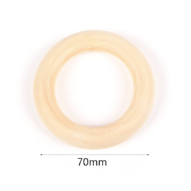 Blank houten ring 70 mm | voor sieraden en macramé | 1 ring
