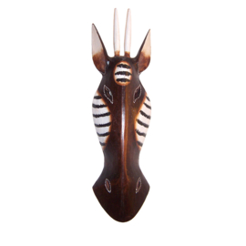 53 cm Houten ANTILOPE masker OKAFO - Afrikaans dierenmasker