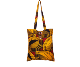 Afrikaanse print schoudertas / shopper COCONUTS VLISCO met tashanger