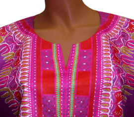 Afrikaans dashiki shirt  PURPLE | Vlisco ANGELINA | unisex