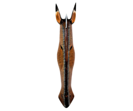 100 cm Houten ZEBRA masker ZANIA - Afrikaans dierenmasker