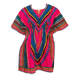 Afrikaanse dashiki jurk HEART PINK | kaftan-jurkje