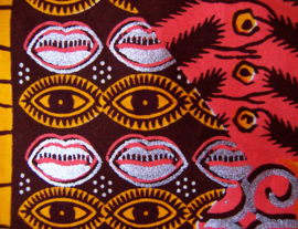 Dashiki jurkje KENNI | Vlisco Wax Block Print met ZILVER | kleuter maat M = 4-5 jaar