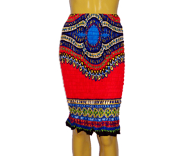 African Gypsy smock rok ROOD | kan ook als topje | maat M-XL