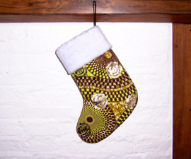 Afrikaanse kerstsok RAZI | African print Christmas stocking