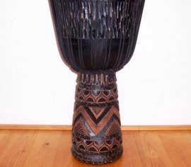 DJEMBE TROMMEL afrikaanse woondeco houtsnijwerk size L #10