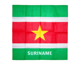 4 ZAKDOEKEN vlag van SURINAME 55x55cm 100% katoen  €4,00/stuk