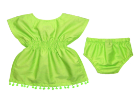Dashiki setje BABY GIRL GREEN | jurkje + luierbroekje | Vlisco Super-Wax | maat 62/68 = 3-6 mnd