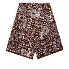 395 Afrikaanse stof | African Mud Cloth Print Mali - soft cotton | prijs / yard