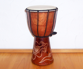 DJEMBE TROMMELTJE afrikaanse drum mahogany hout size XS