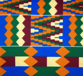 215 Afrikaanse stof | Kente Ghana - African Wax Print - Polycotton | prijs / yard