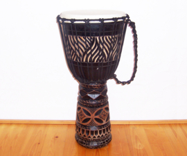 DJEMBE TROMMEL afrikaanse woondeco houtsnijwerk size L #11