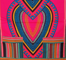 Afrikaans dashiki shirt HEART PINK | african print | unisex