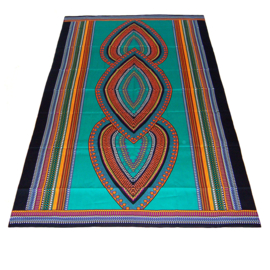 Dashiki stof HEART GROEN | african print | 100% katoen | coupon 180 x 110 cm