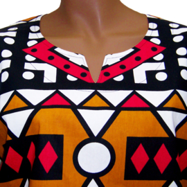 Afrikaans dashiki shirt | unisex | SAMACACA ANGOLA mosterd