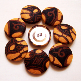 Indonesische knopen KAIN BATU | stofknopen met harapan batik | diameter 2,9 cm / 4 stuks