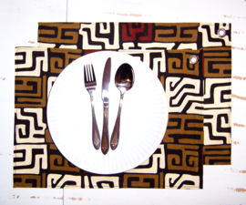 Afrikaanse PLACEMATS Kuba | set van 2 | african wax print  | 32,5 x 45 cm | 100% katoen Ankara stof