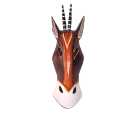 33 cm Houten ORYX masker TAWANDA - African animal mask