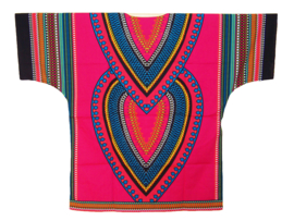 Afrikaans dashiki shirt HEART PINK | african print | unisex