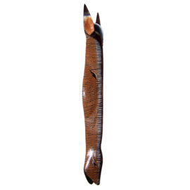 100 cm Houten ZEBRA masker ZANIA - Afrikaans dierenmasker