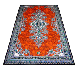 Dashiki stof ORANGE | etnische print | 100% katoen | coupon 166 x 108 cm