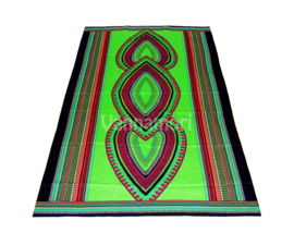 Dashiki stof HEART LIME GROEN | african print | 100% katoen | coupon 180 x 110 cm