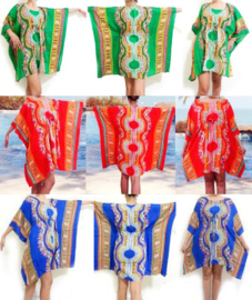 African Gypsy kaftan ROOD | korte kaftan / kimono M-XXXL