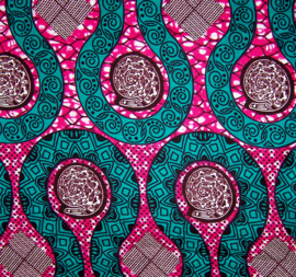 186 Afrikaanse stof | African Wax Print - Ankara fabric - 100% cotton | prijs / yard