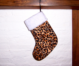 Afrikaanse kerstsok LEOPARD Animal print Christmas stocking