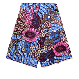 435 Afrikaanse stof | African Wax Print - premium soft cotton | per yard