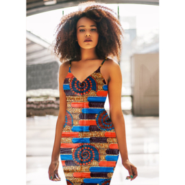 136 Afrikaanse stof | African Wax Bazin (Damast) - 100% cotton  | prijs / yard